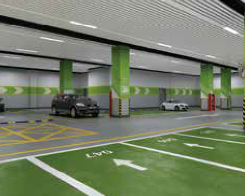 停车场墙柱面涂装